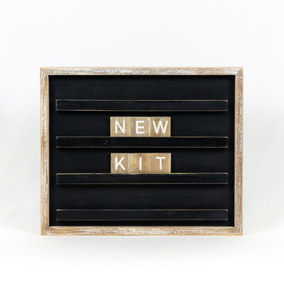NEW Natural and Black Letter Board Kit