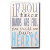 If You Think Our Hands are Full, sign, - Barn Owl Primitives, vintage wood signs, typography decor, 