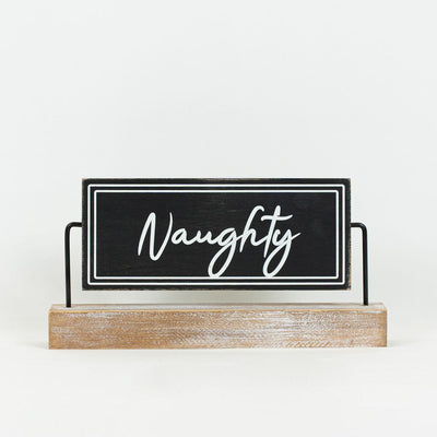 Naughty / Nice Flip Sign