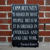 opportunity is missed small, sign, - Barn Owl Primitives, vintage wood signs, typography decor,