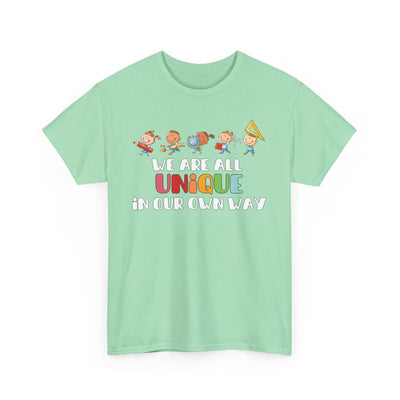 We Are All UNIQUE in Our Own Way Unisex Heavy Cotton Tee