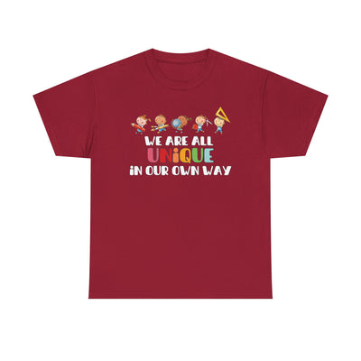 We Are All UNIQUE in Our Own Way Unisex Heavy Cotton Tee