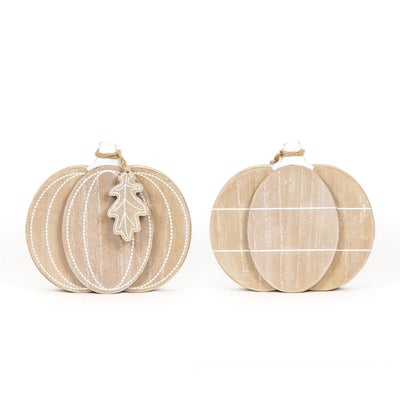 mango wood pumpkin - two sided