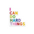 I can do hard things rainbow stacked sticker
