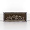 In All Things Give Thanks