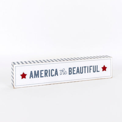 America the Beautiful Reversible Shelf Sitter Sign