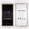 Fall Octobers Reversible Sign