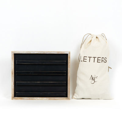 NEW Natural and Black Letter Board Kit
