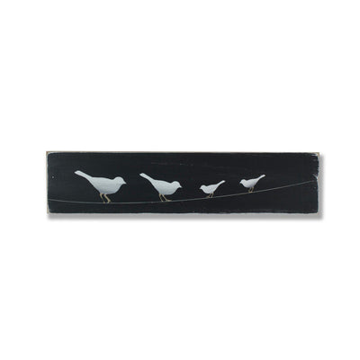 birds on a wire - black, sign, Barn Owl Primitives, home decor, vintage inspired decor