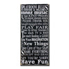 playroom rules portrait, sign, - Barn Owl Primitives, vintage wood signs, typography decor,