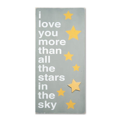 i love you more than all the stars, sign, - Barn Owl Primitives, vintage wood signs, typography decor,