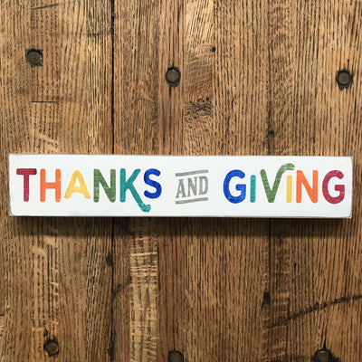 thanks and giving limited edition sign