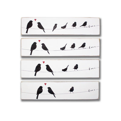 love birds on a wire