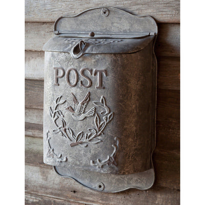 Metal Embossed Vintage Post Box, Barn Owl Primitives