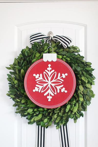 Reversible Christmas Ornament Sign