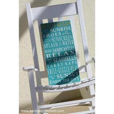 beach rules, sign, - Barn Owl Primitives, vintage wood signs, typography decor,