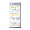beach rules - rainbow, sign, - Barn Owl Primitives, vintage wood signs, typography decor, 