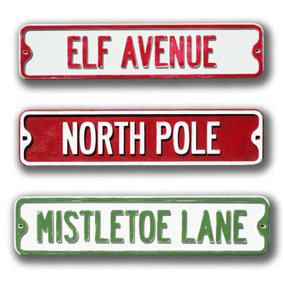 Vintage Inspired Christmas Street Signs