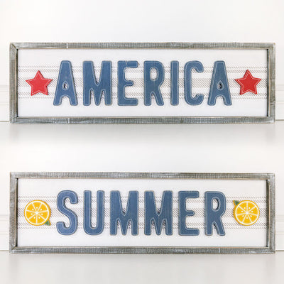 America Summer Reversible Sign