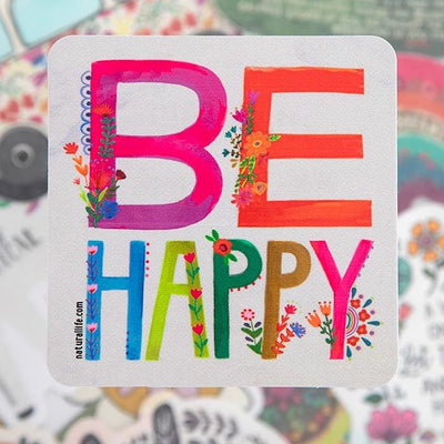 Be Happy Colorful Sticker