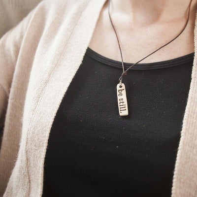 be still. necklace