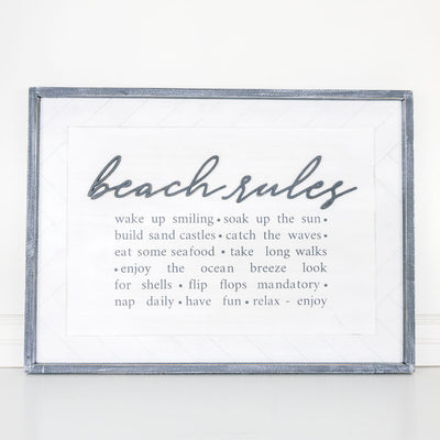Beach Rules Reversible Sign