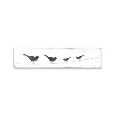 birds on a wire - black, sign, Barn Owl Primitives, home decor, vintage inspired decor