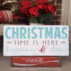 christmas time is here, sign, Barn Owl Primitives, home decor, vintage inspired decor