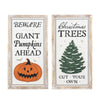 Christmas Trees Cut Your Own / Pumpkins Reversible Sign