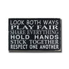 classroom rules look both ways, sign, Barn Owl Primitives, home decor, vintage inspired decor