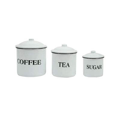 Coffee Tea Sugar Enamel Set