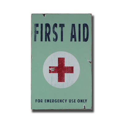 first aid, sign, - Barn Owl Primitives, vintage wood signs, typography decor,