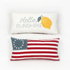 Flag / Lemon Reversible Pillow