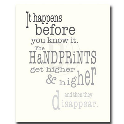 handprints - poster, sign, Barn Owl Primitives, home decor, vintage inspired decor
