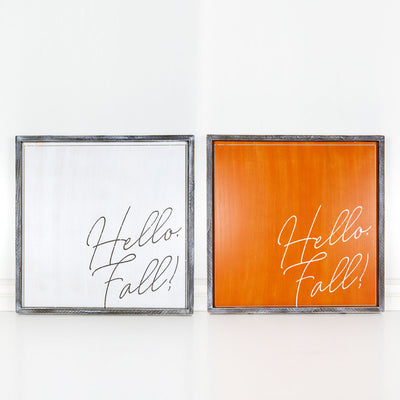 Hello Fall Reversible Sign
