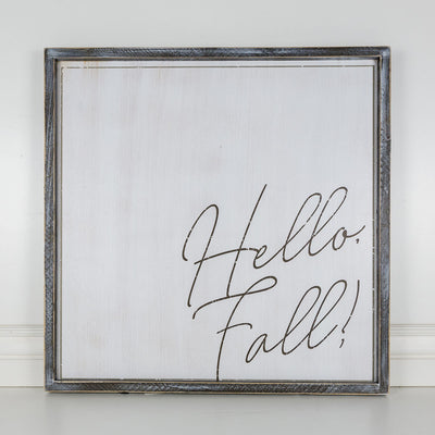 Hello Fall Reversible Sign