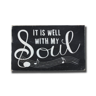 it is well with my soul, sign, - Barn Owl Primitives, vintage wood signs, typography decor,