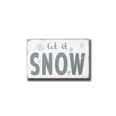 let it snow, sign, - Barn Owl Primitives, vintage wood signs, typography decor,