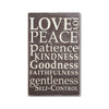 love peace patience, sign, - Barn Owl Primitives, vintage wood signs, typography decor,