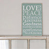 love peace patience, sign, - Barn Owl Primitives, vintage wood signs, typography decor,