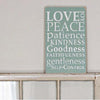 love peace patience, sign, - Barn Owl Primitives, vintage wood signs, typography decor, 