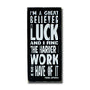 luck and hard work, sign, - Barn Owl Primitives, vintage wood signs, typography decor, 
