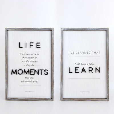 Moments Learn  Maya Tall Reversible Sign