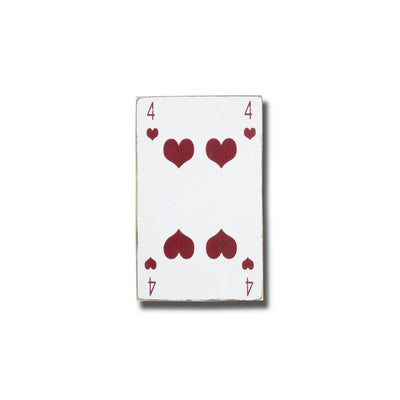 playing cards hearts, sign, - Barn Owl Primitives, vintage wood signs, typography decor,