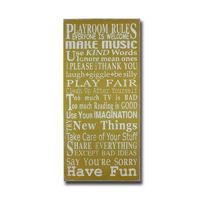 playroom rules portrait, sign, - Barn Owl Primitives, vintage wood signs, typography decor,