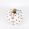 Puffy Pumpkins - orange and white polka dots