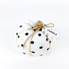 Puffy Pumpkins - black and white polka dots