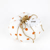 Puffy Pumpkins - orange and white polka dots
