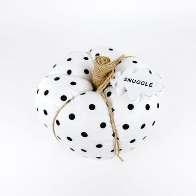 Puffy Pumpkins - black and white polka dots