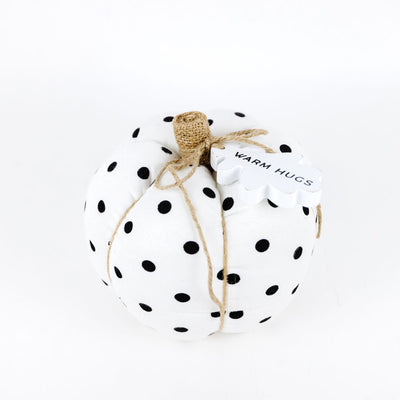Puffy Pumpkins - black and white polka dots